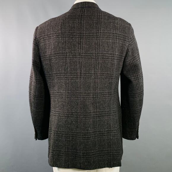 POLO by RALPH LAUREN Size 42R Brown Purple Glenplaid Virgin Wool Sport Coat - Picture 4 of 12